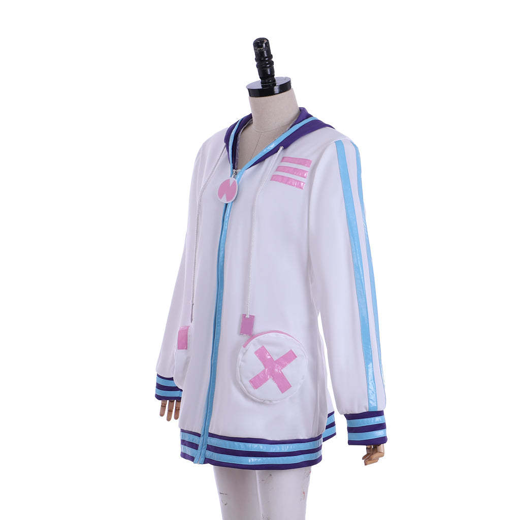Purple Heart Cosplay Hoodie | Hyperdimension Neptunia Zip-Up Sweatshirt | Unisex Anime Jacket-Astricos