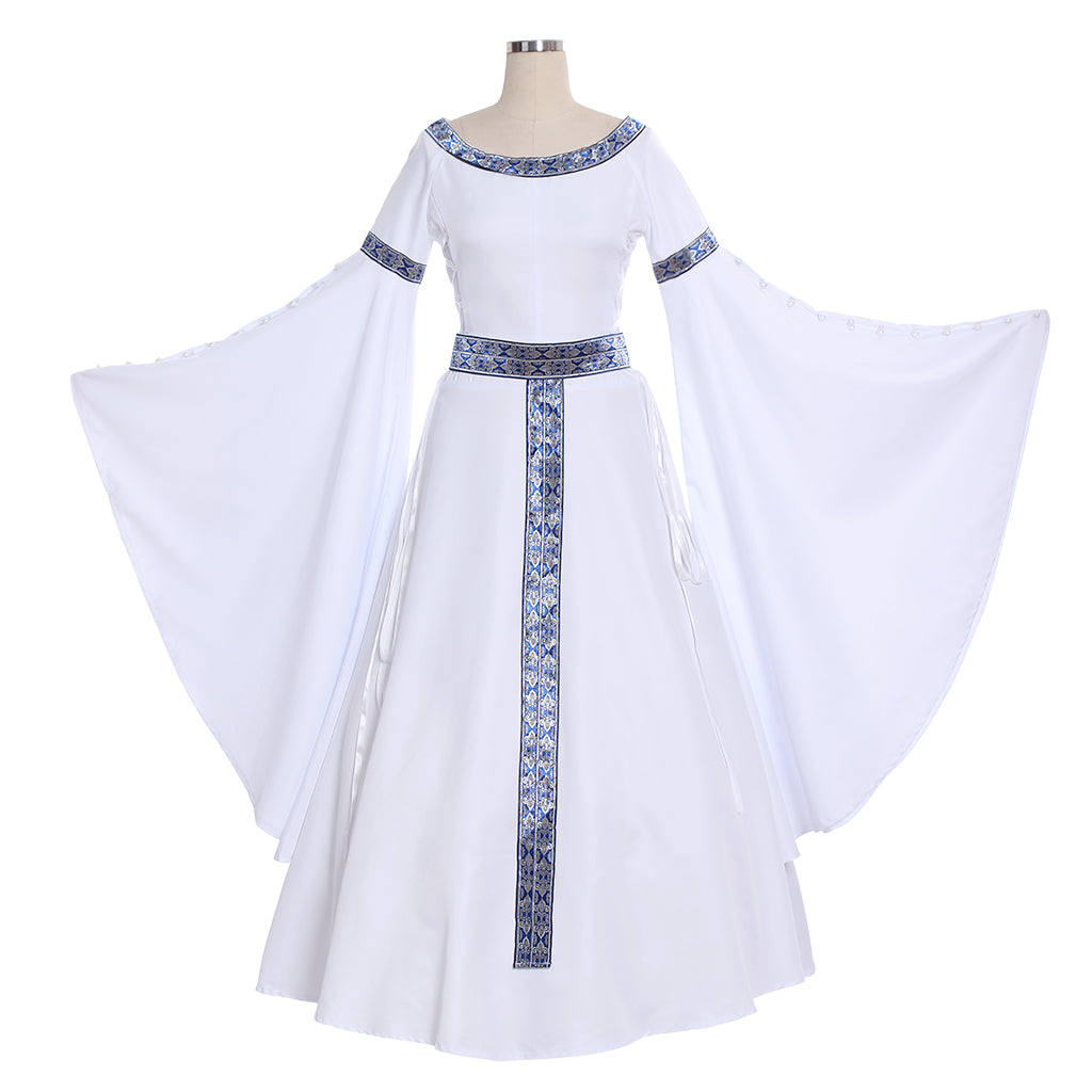 Medieval Royal Court Queen Princess Robe Dress - Elegant Tudor Tea Party Ball Gown-Astricos