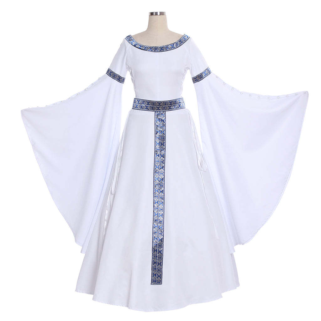Medieval Royal Court Queen Princess Robe Dress - Elegant Tudor Tea Party Ball Gown-Astricos