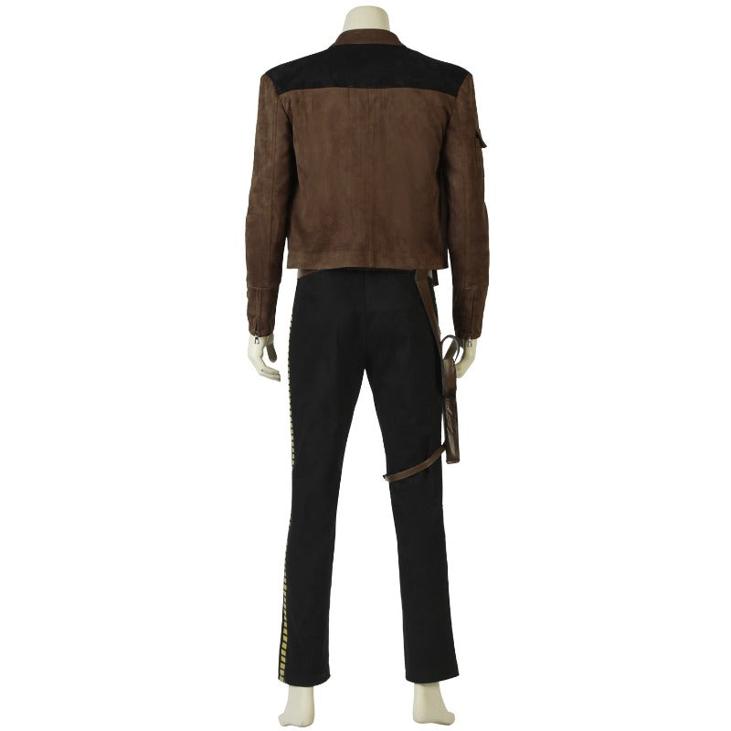 Han Solo Cosplay Costume - Premium Suede Jacket & Leather Belt Set for Star Wars Fans-Astricos
