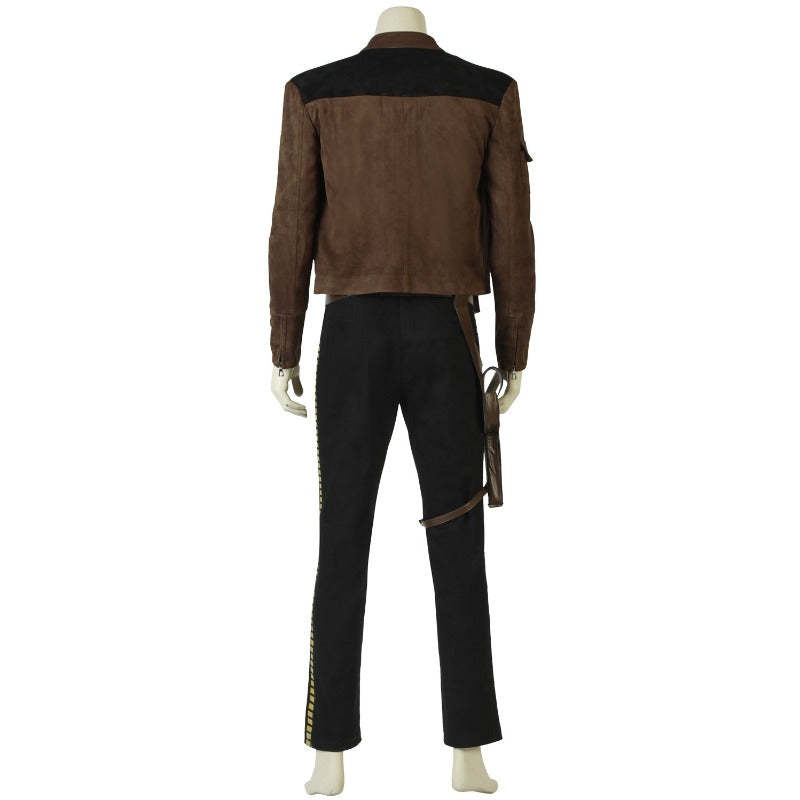 Han Solo Cosplay Costume - Premium Suede Jacket & Leather Belt Set for Star Wars Fans-Astricos