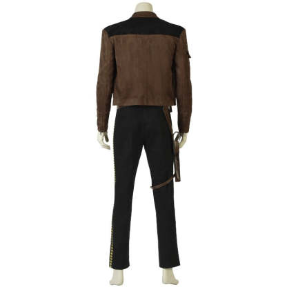 Han Solo Cosplay Costume - Premium Suede Jacket & Leather Belt Set for Star Wars Fans-Astricos