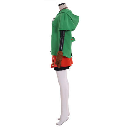 Linkle Cosplay Elf Costume Full Set - Green Cloak, Shirt, Pants, Skirt | Astricos-Astricos