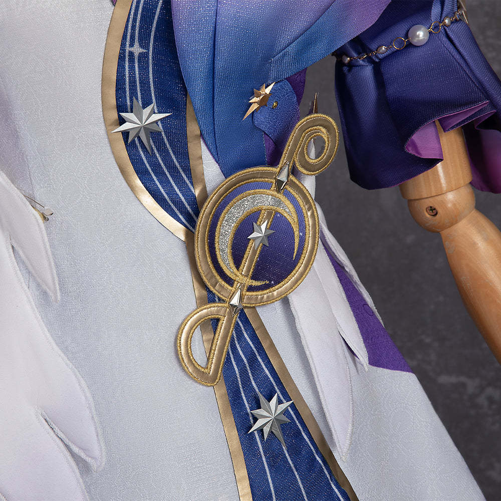 Robin Honkai Star Rail Cosplay Costume Set with Wig, Hairpins, Earrings, and Gloves-Astricos