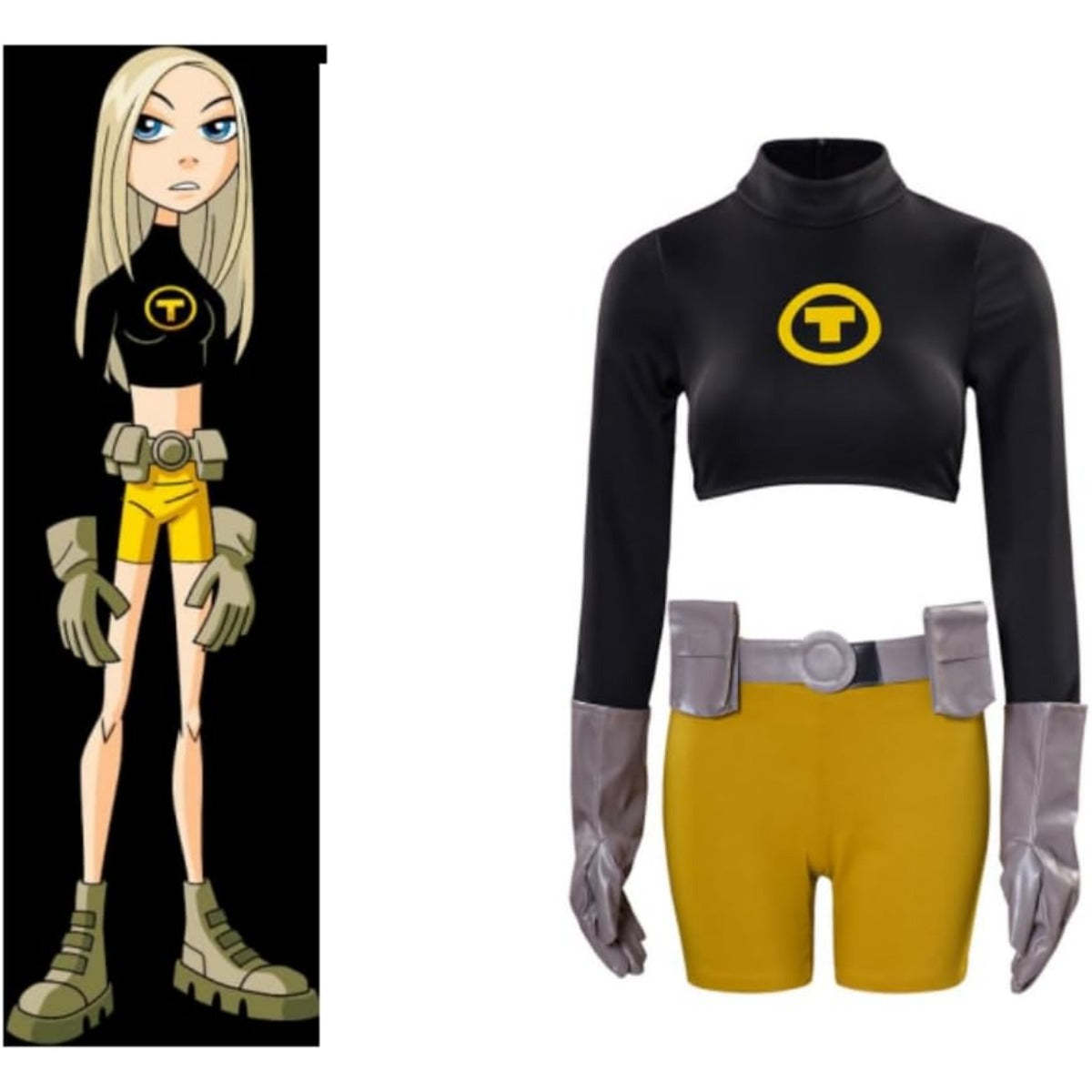 Terra Titan Cosplay Costume for Women - Superhero Suit for Halloween & Conventions-Astricos