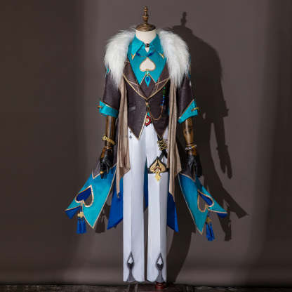 Honkai Star Rail Aventurine Cosplay Costume Wig & Earrings Set | Authentic Game Cosplay Accessories-Astricos