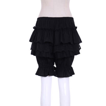 Elegant Women's Pantaloons with Short Ruffles & Lace Trim | Astricos Cosplay Costumes-Astricos
