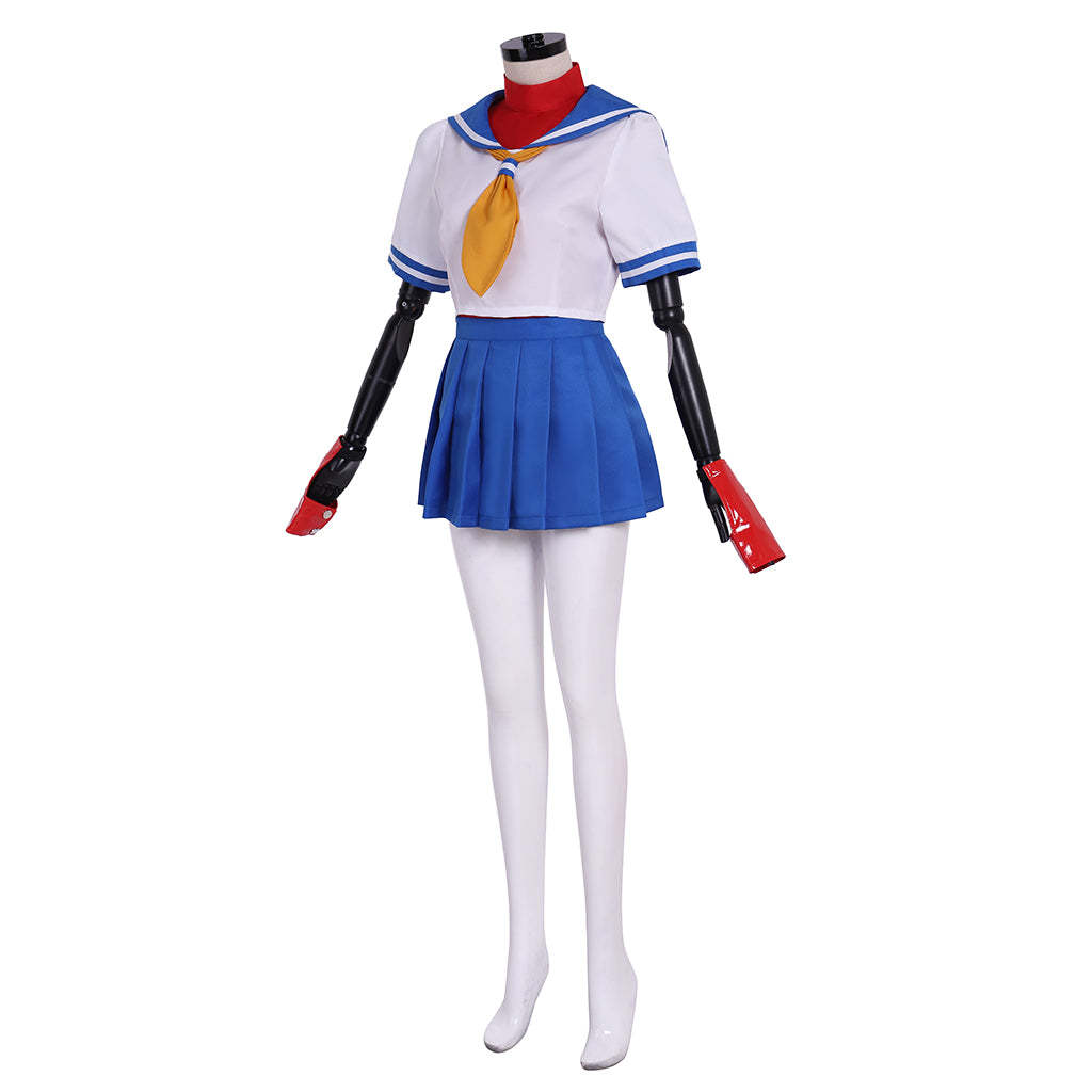 Street Fighter Sakura Kasugano Uniform Cosplay Costume | Authentic Game Series Outfit-Astricos