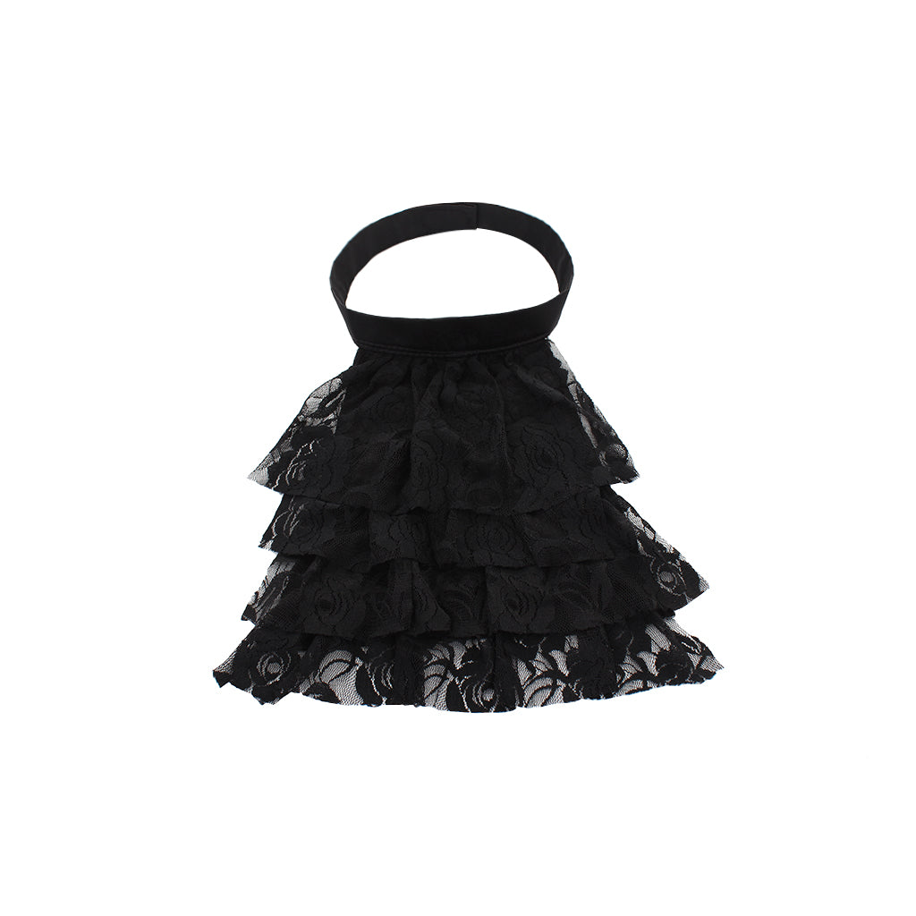 Victorian Black Lace Detachable Collar - Elegant Cosplay & Gothic Accessory-Astricos