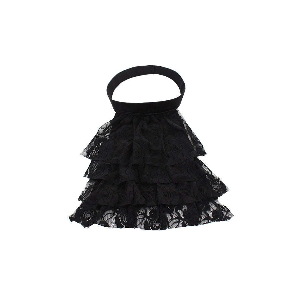 Victorian Black Lace Detachable Collar - Elegant Cosplay & Gothic Accessory-Astricos