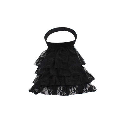 Victorian Black Lace Detachable Collar - Elegant Cosplay & Gothic Accessory-Astricos