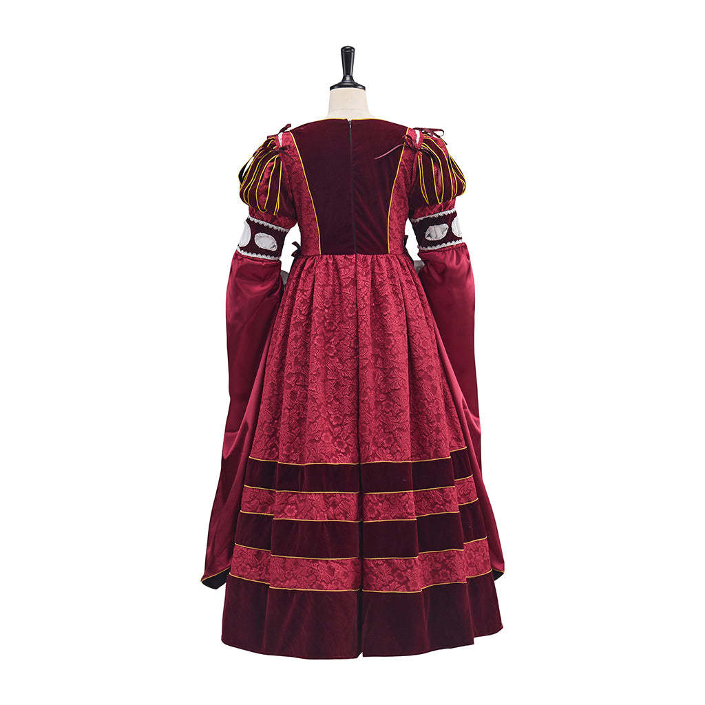 Tudor Dynasty Rose Pink Dress Cosplay Costume - Authentic Historical Outfit-Astricos