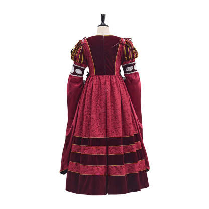 Tudor Dynasty Rose Pink Dress Cosplay Costume - Authentic Historical Outfit-Astricos