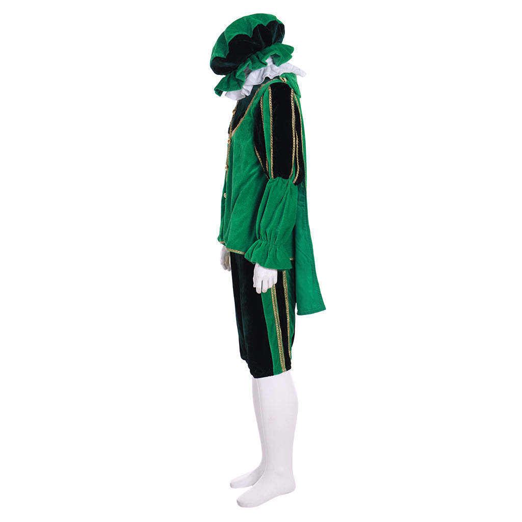 Men's Medieval Tudor Renaissance Costume - Elegant Elizabethan Court Uniform Green Suit-Astricos