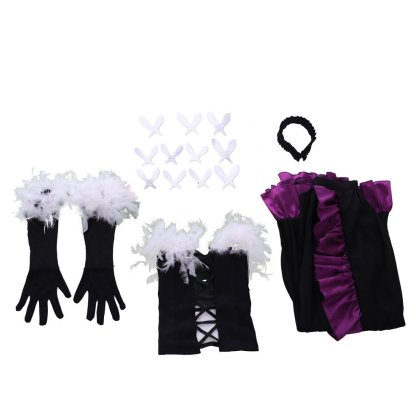 Kuroyukihime Nega Nebulas Cosplay Costume - Accel World Anime Outfit-Astricos