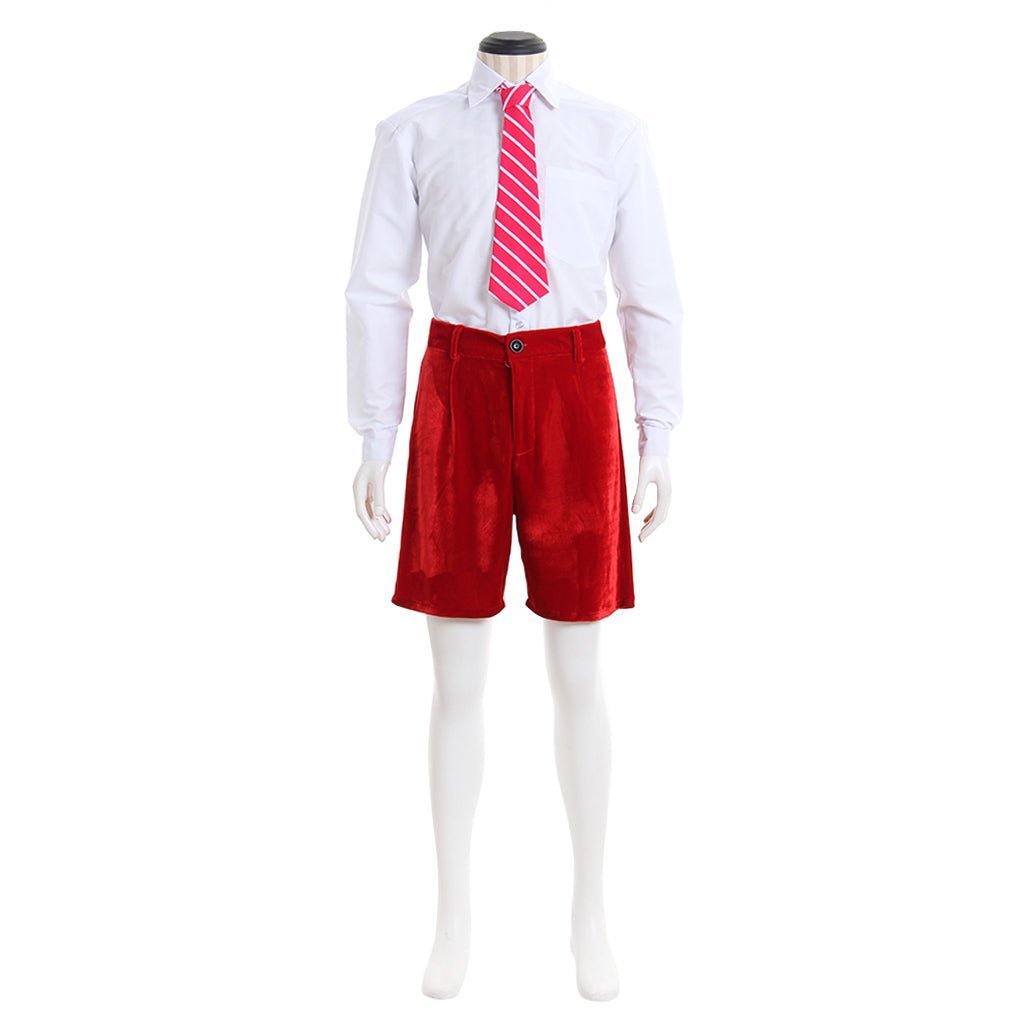 AC/DC Angus Young School Boy Cosplay Costume – Velvet Coat & Shorts Set for Men & Women-Astricos
