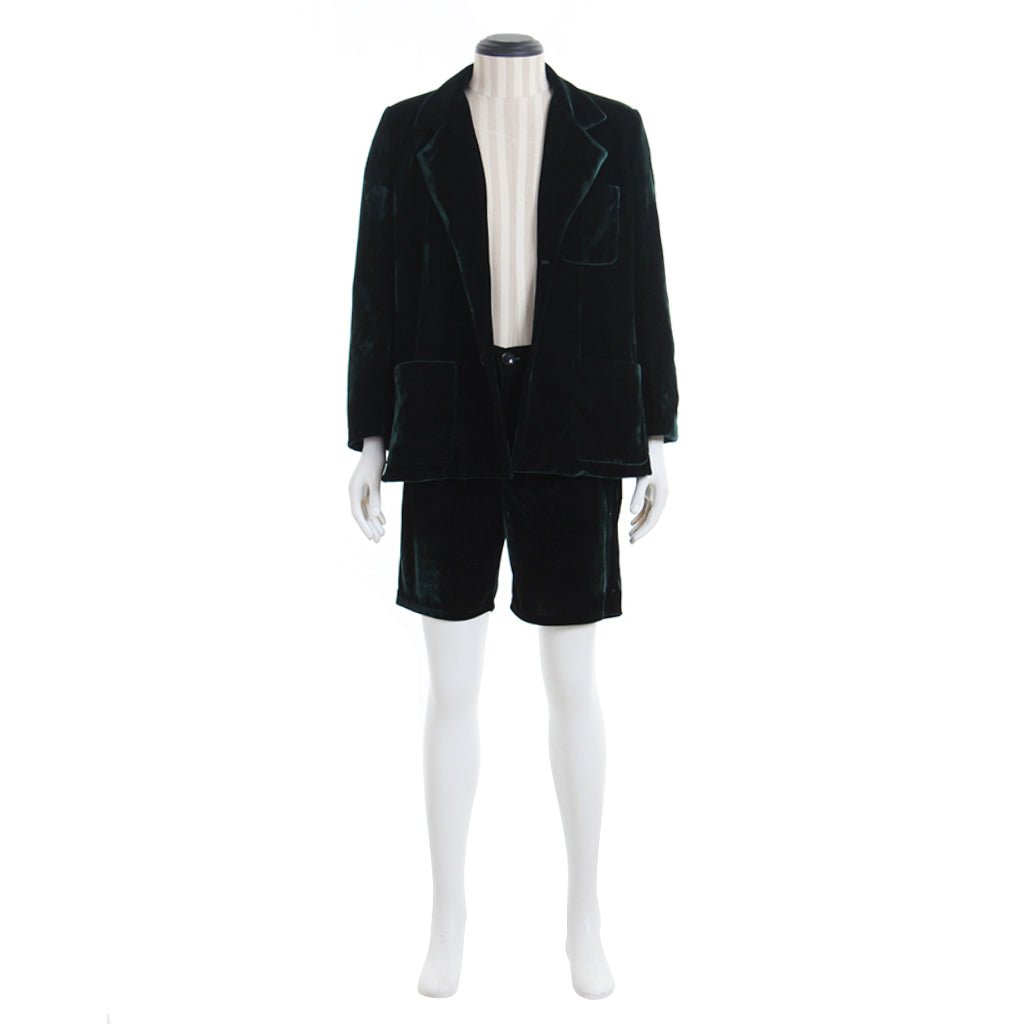 AC/DC Angus Young School Boy Cosplay Costume – Velvet Coat & Shorts Set for Men & Women-Astricos