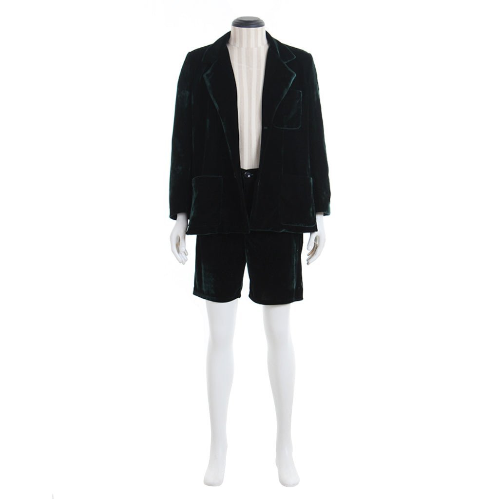 AC/DC Angus Young School Boy Cosplay Costume – Velvet Coat & Shorts Set for Men & Women-Astricos