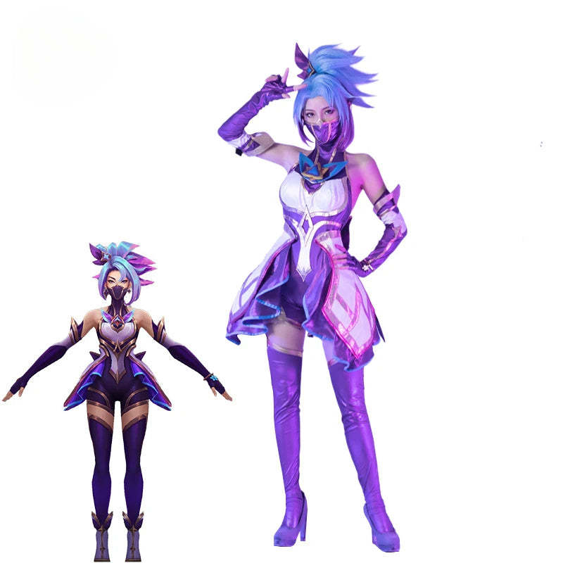 Star Guardian Akali Cosplay Costume - Full Set LOL AKALI Women Outfit-Astricos