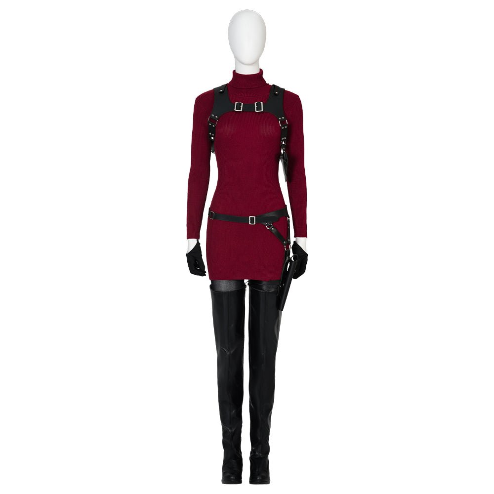 Ada Wong Cosplay Costume - Resident Evil 2 Red Dress Outfit for Women - Astricos