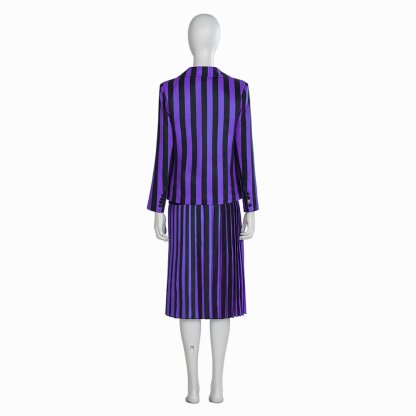 Wednesday Addams Cosplay Costume - Gothic School Uniform Full Set for Anime & Halloween-Astricos