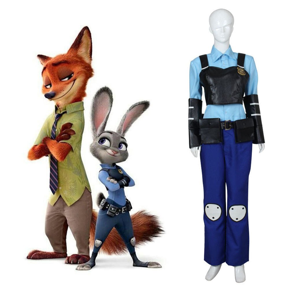 Adult Judy Hopps Cosplay Costume - ZPD Officer Fantasy Women Police Uniform for Halloween & Cosplay-Astricos