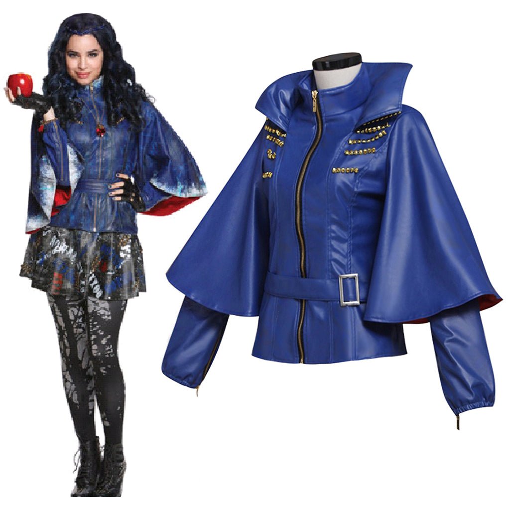 Adult Women Evie Cosplay Costume Blue Jacket - Premium Quality | Astricos-Astricos