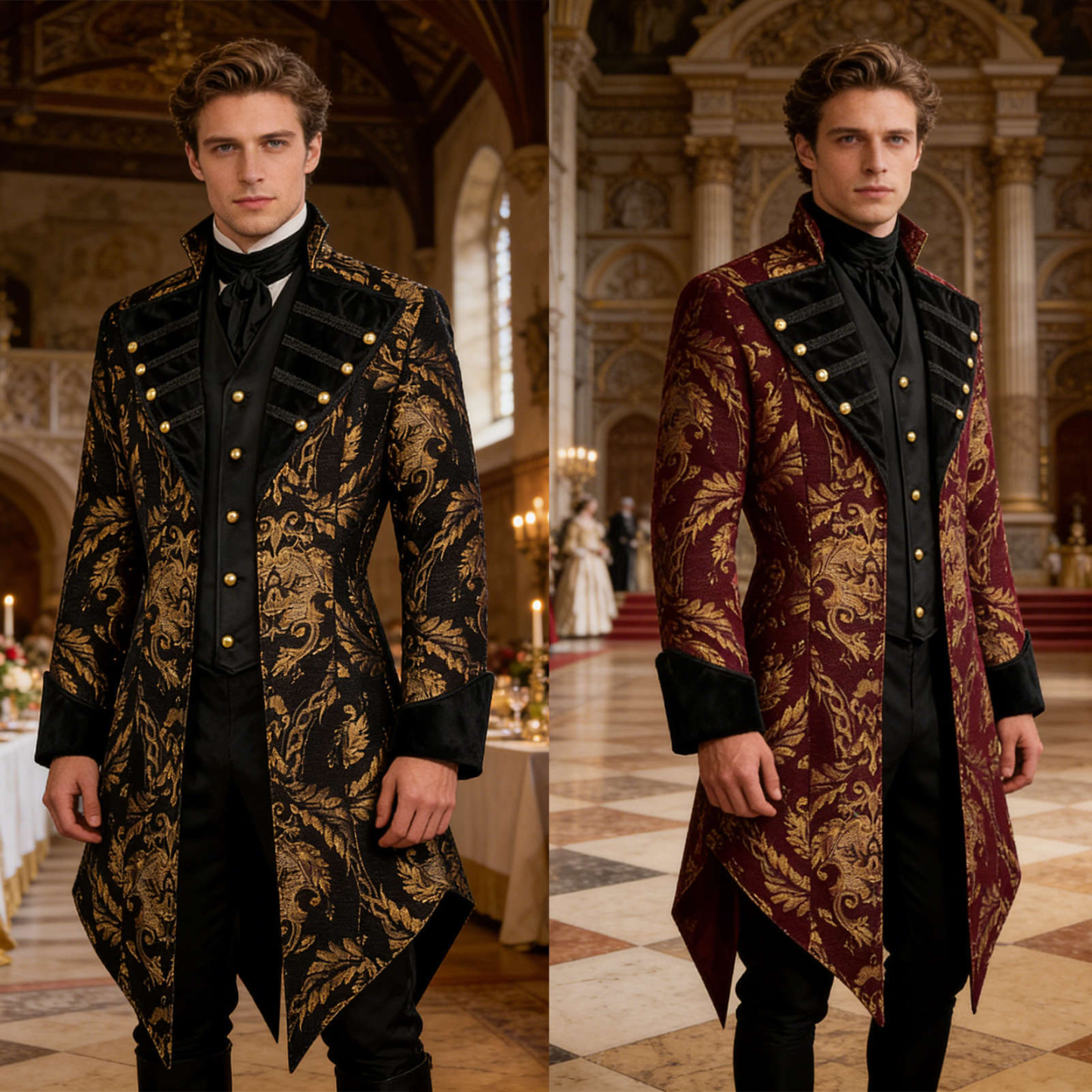 Gothic Victorian Tailcoat Jacket, Custom‑Made for Medieval Themed Events