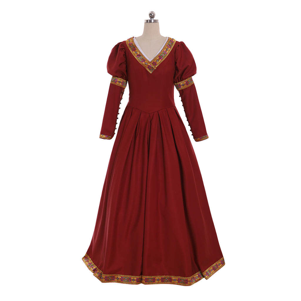 Renaissance Victorian Court Royal Princess Corset Dress Suit - Medieval Tudor Queen Costume-Astricos