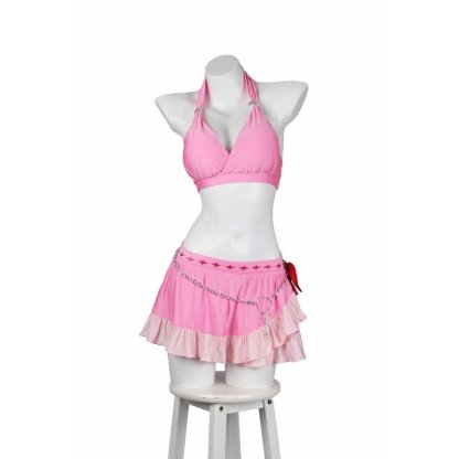 Aerith Gainsborough Pink Halter Swimsuit - Final Fantasy VII Remake Cosplay Costume-Astricos