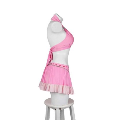 Aerith Gainsborough Pink Halter Swimsuit - Final Fantasy VII Remake Cosplay Costume-Astricos
