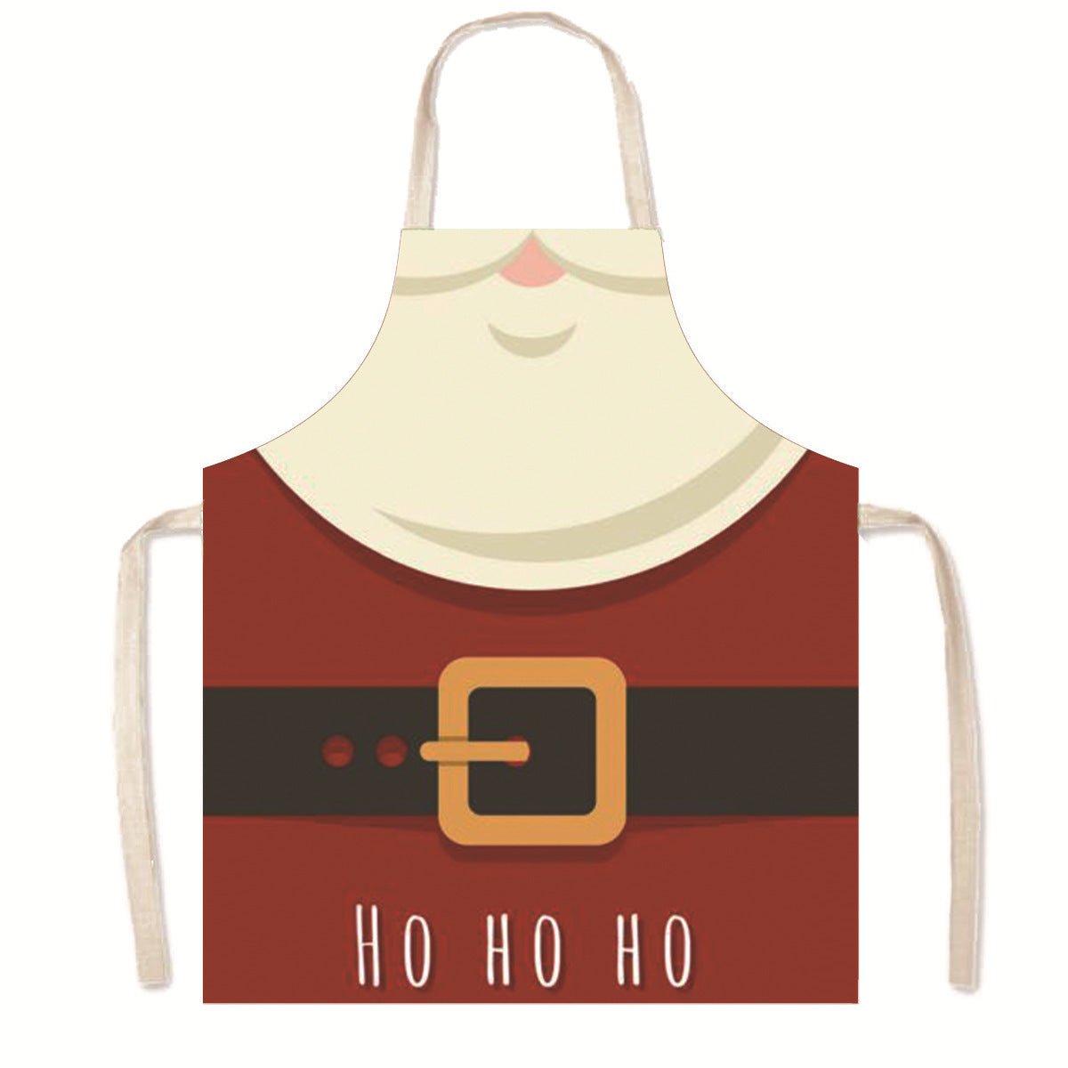 Nordic Christmas Apron - Festive Kitchen & Party Anti-Fouling Apron with Snowman, Bells, Elk & Santa Design-Astricos