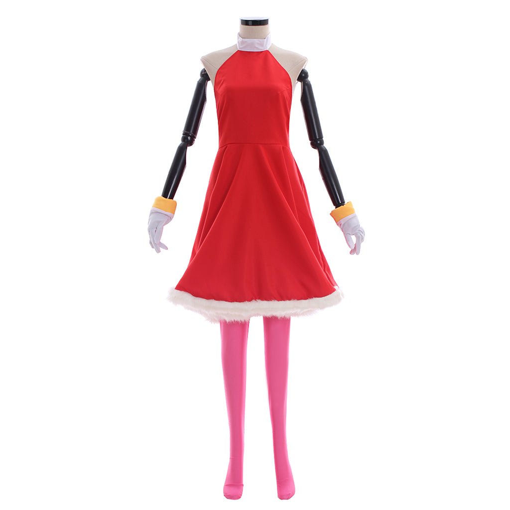 Amy Rose Cosplay Costume - Rosy The Rascal Red Dress Outfit for Women | Sonic Game Series-Astricos