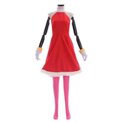 Amy Rose Cosplay Costume - Rosy The Rascal Red Dress Outfit for Women | Sonic Game Series-Astricos
