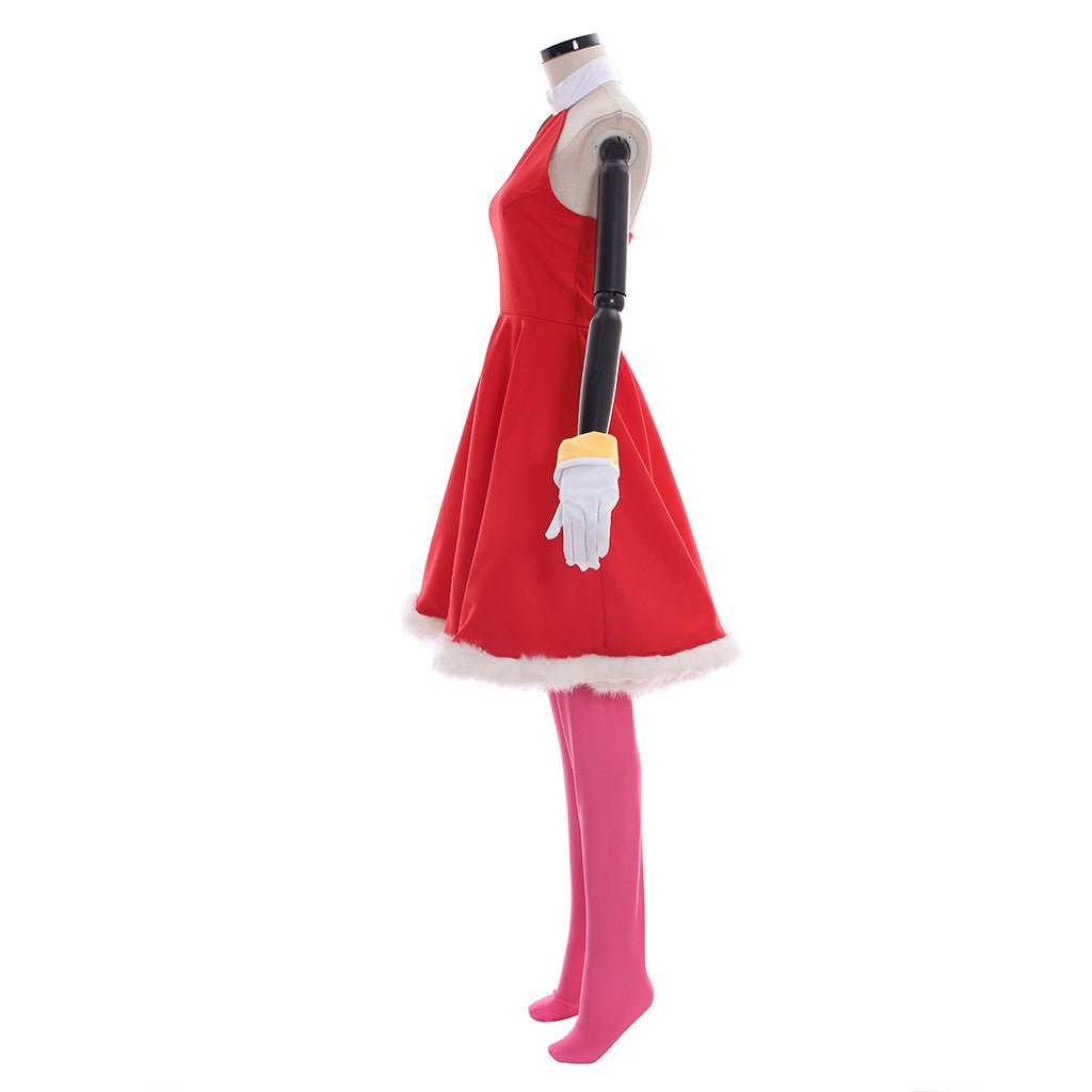 Amy Rose Cosplay Costume - Rosy The Rascal Red Dress Outfit for Women | Sonic Game Series-Astricos