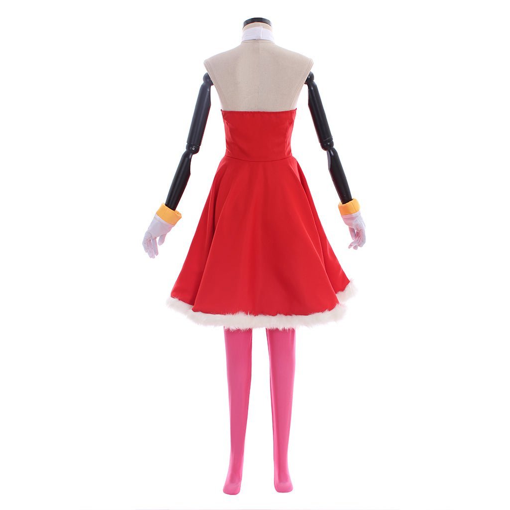 Amy Rose Cosplay Costume - Rosy The Rascal Red Dress Outfit for Women | Sonic Game Series-Astricos