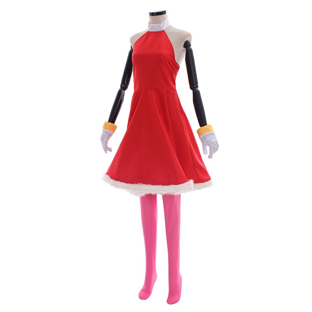 Amy Rose Cosplay Costume - Rosy The Rascal Red Dress Outfit for Women | Sonic Game Series-Astricos