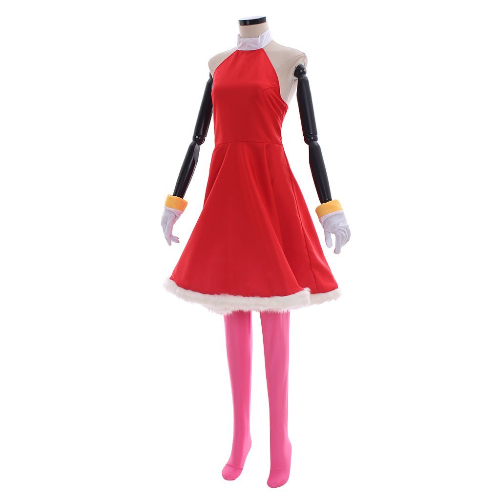 Amy Rose Cosplay Costume - Rosy The Rascal Red Dress Outfit for Women | Sonic Game Series-Astricos