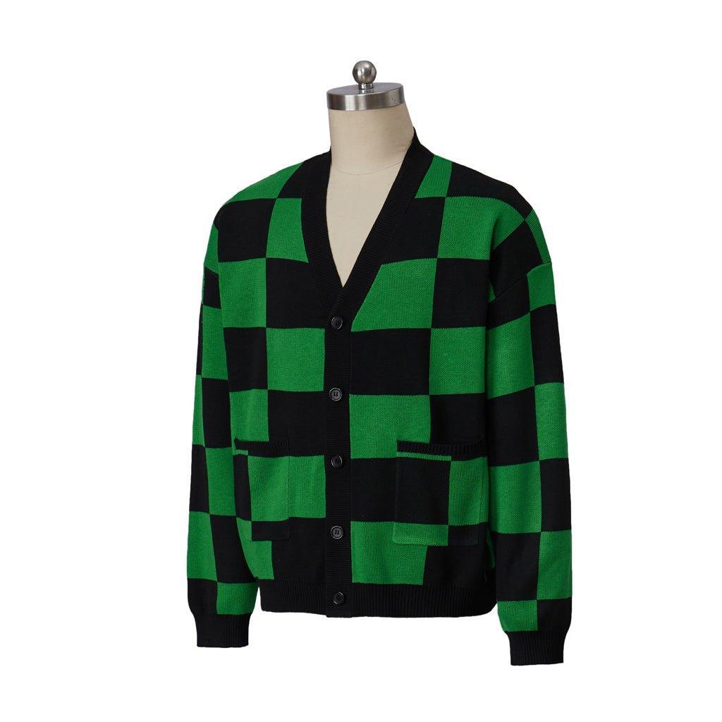 Men's Kamado Tanjirou Cosplay Cardigan Sweater | Demon Slayer Anime Costume-Astricos