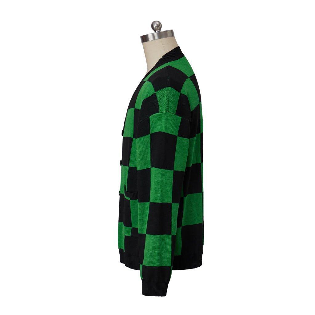 Men's Kamado Tanjirou Cosplay Cardigan Sweater | Demon Slayer Anime Costume-Astricos