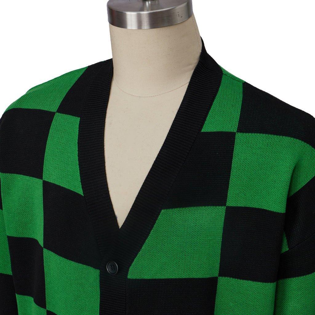 Men's Kamado Tanjirou Cosplay Cardigan Sweater | Demon Slayer Anime Costume-Astricos