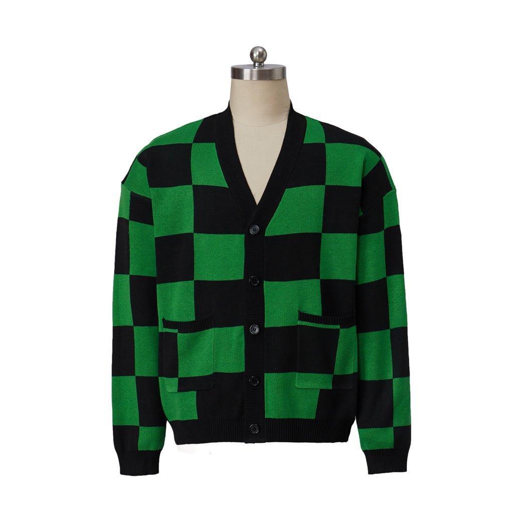 Men's Kamado Tanjirou Cosplay Cardigan Sweater | Demon Slayer Anime Costume-Astricos