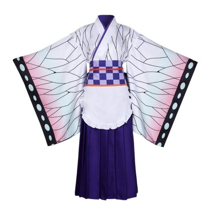 Anime Demon Slayer Kochou Shinobu Lolita Maid Apron Dress Cosplay Costume-Astricos