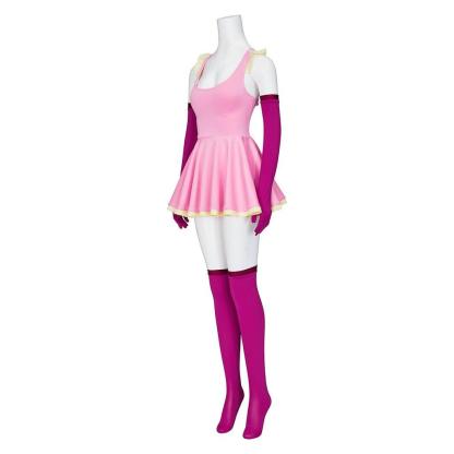 Anime Me!Me!Me! MeMeMe-chan Pink Cosplay Dress with Gloves & Stockings for Women & Girls-Astricos
