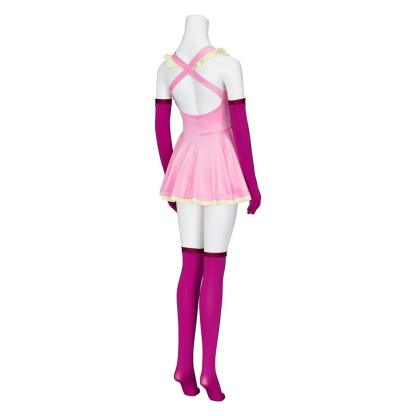 Anime Me!Me!Me! MeMeMe-chan Pink Cosplay Dress with Gloves & Stockings for Women & Girls-Astricos
