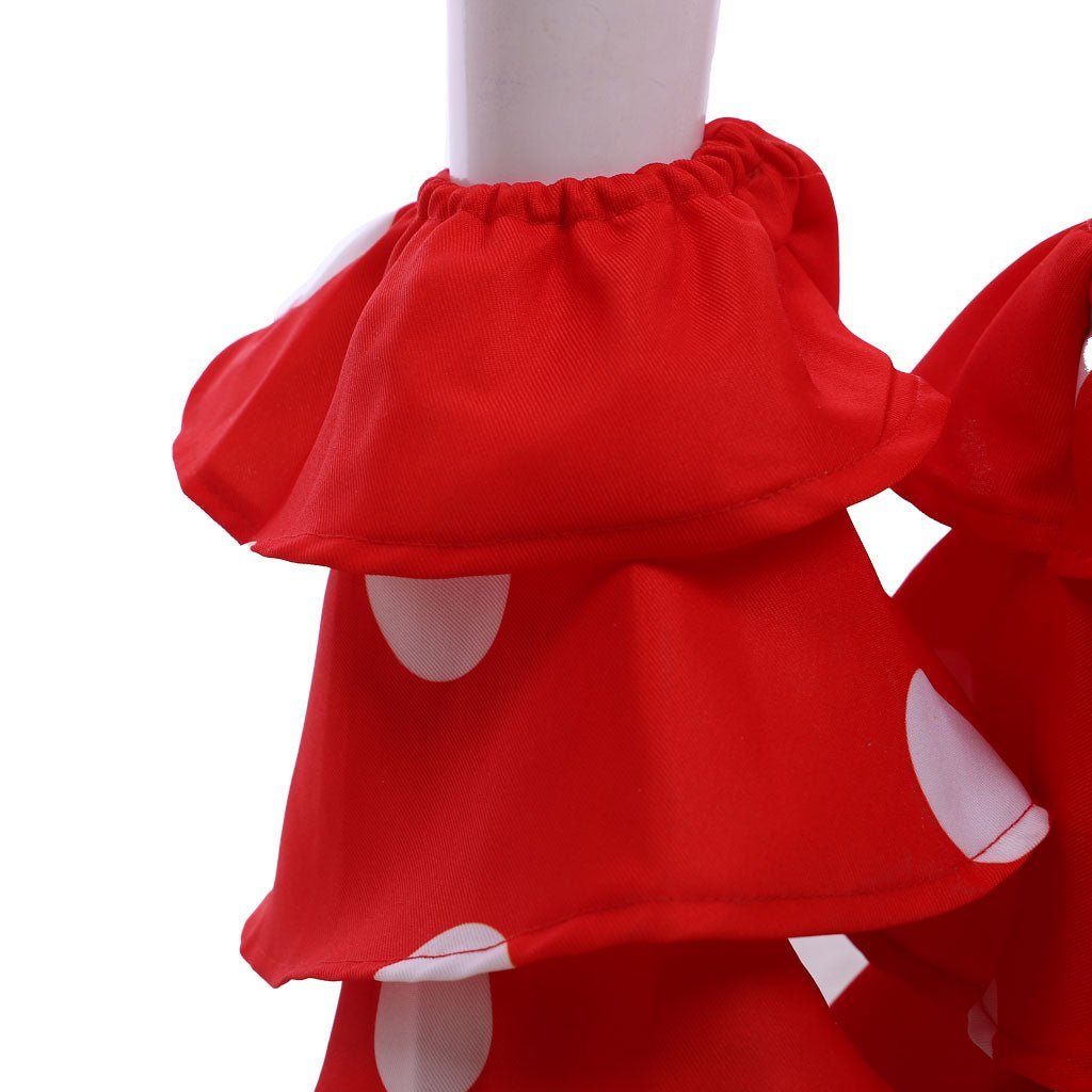Anime Komori Kinoko Cosplay Costume - Red Polka Dot Dress for Halloween & Carnival | Astricos-Astricos