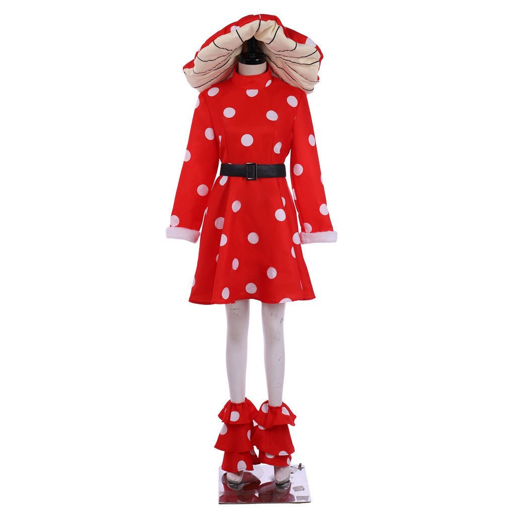 Anime Komori Kinoko Cosplay Costume - Red Polka Dot Dress for Halloween & Carnival | Astricos-Astricos