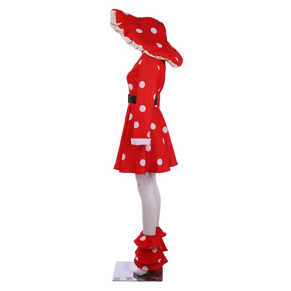 Anime Komori Kinoko Cosplay Costume - Red Polka Dot Dress for Halloween & Carnival | Astricos-Astricos