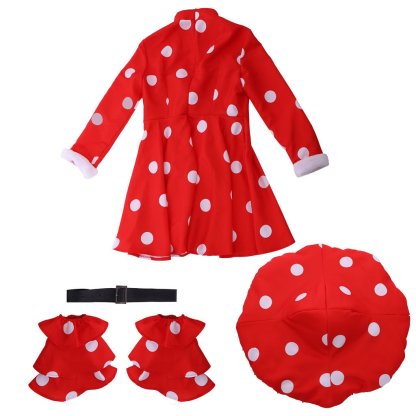 Anime Komori Kinoko Cosplay Costume - Red Polka Dot Dress for Halloween & Carnival | Astricos-Astricos