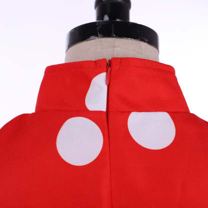 Anime Komori Kinoko Cosplay Costume - Red Polka Dot Dress for Halloween & Carnival | Astricos-Astricos